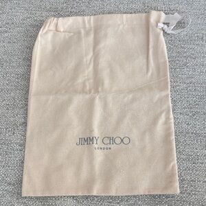 Jimmy Choo Cream Flannel Drawstring Dust Bag